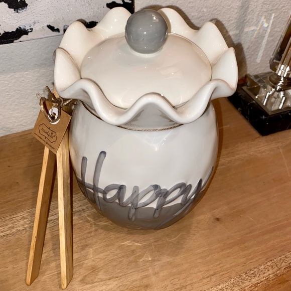 NWT Mud Pie Happy Cookie Jar - Picture 5 of 5